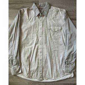 Vintage Western Wear Cowboy Turtle Long Sleeve Stripped Paisley Shirt Sz XL